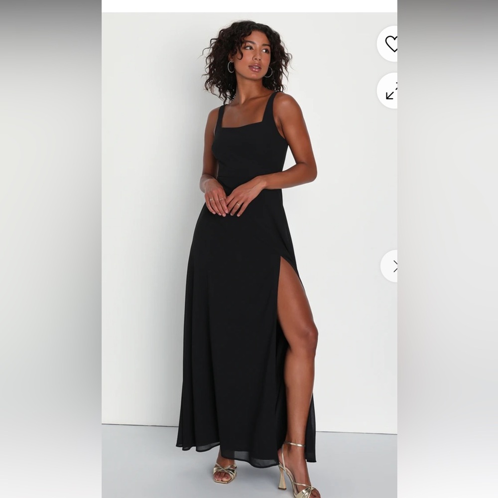 NWT XL Black Remarkable Arrival Full- length Dress Lulus